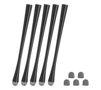 PATIKIL 5 Pcs Slim Waist Stylus Pens for Touch Screens, 2 in 1 High Sensitivity Universal Pen Capacitive Stylus for Phone Tablets Laptop Touch Screen Devices, Black