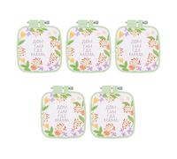 PATIKIL 5 Pieces 2.8" x 3" Square Embroidery Hoops, Adjustable Cross Stitch Hoops Ring ABS Plastic Embroidery Frame Punch Needle Hoop for Sewing, Needlework, DIY Craft, Light Green