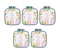 PATIKIL 5 Pieces 2.8" x 3" Square Embroidery Hoops, Adjustable Cross Stitch Hoops Ring ABS Plastic Embroidery Frame Punch Needle Hoop for Sewing, Needlework, DIY Craft, Dark Blue