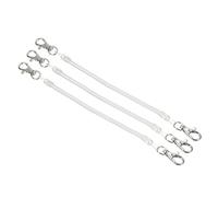 PATIKIL 5" Retractable Coil Spring Keychain with Lobster Clasps, 3 Pcs Plastic Spiral Stretchy Cord Strap Snap Hook for Key ID Passes Tags, Transparent