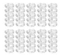 PATIKIL 5-Ring Binding Rings, 1.61"x 0.59" 10 Pack Plastic Round Loose-Leaf Rings Comb Folio Binder for Notebook Album and Office Supplies, White
