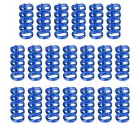 PATIKIL 5-Ring Binding Rings, 1.61"x 0.59"20 Pack Plastic Round Loose-Leaf Rings Comb Folio Binder for Notebook Album and Office Supplies, Old Blue