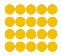 PATIKIL 5" Round Floor Sticker, 20 Pack Floor Spot Marker Self Adhesive Waterproof Vinyl Line Up Sign Decorative Stickers for Classroom, Light Yellow