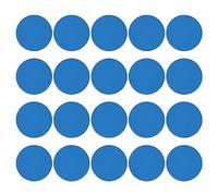 PATIKIL 5" Round Floor Sticker, 20 Pack Floor Spot Marker Self Adhesive Waterproof Vinyl Line Up Sign Decorative Stickers for Classroom, Ice Blue