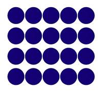 PATIKIL 5" Round Floor Sticker, 20 Pack Floor Spot Marker Self Adhesive Waterproof Vinyl Line Up Sign Decorative Stickers for Classroom, Dark Blue