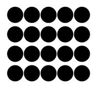 PATIKIL 5" Round Floor Sticker, 20 Pack Floor Spot Marker Self Adhesive Waterproof Vinyl Line Up Sign Decorative Stickers for Classroom, Black