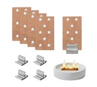PATIKIL 5 Set 0.8x1.4 Inch Wood Wicks for Candles Making, Five Pointed Stars Hollow Natural Wooden Wick with Metal Clip Holders, DIY Candle Making Supplies Kit for Handmade Crafts