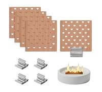 PATIKIL 5 Set 1.6x1.6 Inch Wood Wicks for Candles Making, Heart Shaped Hollow Natural Wooden Wick with Metal Clip Holders, DIY Candle Making Supplies Kit for Handmade Crafts