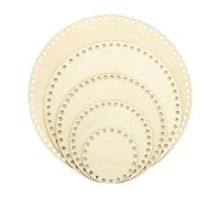 PATIKIL 5 Sizes Crochet Basket Bottom, 1 Set Round Blank Crochet Knitting Wooden Base for DIY Craft Weaving Basket Making Supplies Home Decoration