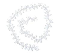 PATIKIL 5 Strands 450-475Pcs Teardrop Crystal Beads, 12x6mm Faceted Teardrop Briolette Horizontal Glass Beads Loose Bead for Bracelet Jewelry Making, Transparent