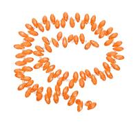 PATIKIL 5 Strands 450-475Pcs Teardrop Crystal Beads, 12x6mm Faceted Teardrop Briolette Horizontal Glass Beads Loose Bead for Bracelet Jewelry Making, Orange Red