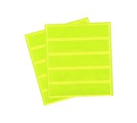 PATIKIL 5 x 1 Inch Safety Reflective Stickers, 10Pcs 500cd/lx.m2 Warning Sticker Waterproof Reflector Tape Strip for Night Safety Backpacks Bicycles, Fluorescent Yellow