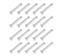 PATIKIL 5 x 35 Mm Single Hole Clevis Pins, 20 Pcs 304 Stainless Steel Flat Head Pin for Hitch Pin Lock Link Hinge Systems, Silver