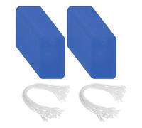 PATIKIL 5 x 3cm/5 x 3cm Blank Shipping Tags with Strings, 50 Pcs Waterproof Plastic Hang Tags Labels for Labeling Inventory Key Jewelry Clothing Pricing Outdoor Tagging (Blue)
