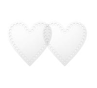 PATIKIL 5 x 5 Inch Crochet Basket Base, 2Pcs Acrylic Heart Bag Making Supplies Purse Bottoms Shaper Weaving Knitting Kit for Crochet Shoulder Bag Handbag Purse Craft