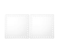 PATIKIL 5 x 5 Inch Crochet Basket Base, 2Pcs Acrylic Square Bag Making Supplies Purse Bottoms Shaper Weaving Knitting Kit for Crochet Shoulder Bag Handbag Purse Craft