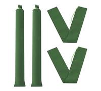 PATIKIL 5' x 6" Sand Bag for Flooding, 4 Pack Long Canvas Sandbags Thickened Water barriers for Flooding with Binding Elastic Band for Door Flood Control, Green