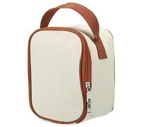 PATIKIL 5"x4"x6" Insulated Lunch Bags, Reusable Bento Bags Thermal Lunch Tote Portable Food Containers Bag for Men and Women, Beige