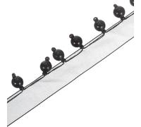 PATIKIL 5 Yard Faux Pearl Lace Ribbon, 1.06" Wide Pearl Fringe Applique Embroidered Pearl Bead Lace Trims for Wedding Party Home Decoration Sewing Craft, Black