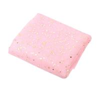 PATIKIL 5 Yards Tulle Fabric, 63inch Glitters Tulle Fabric Rolls Lace Sequin Ribbon Netting Stars Moon for Tutu Skirt Dress DIY Crafts Birthday Wedding Party Decoration, Pink