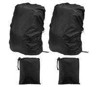 PATIKIL 50-70L Waterproof Backpack Rain Cover, 2 Pcs Backpack Covers with Anti-Slip Cross Buckle Straps & Drawstring Bag for Hiking Camping Traveling, XL, Black Checkered