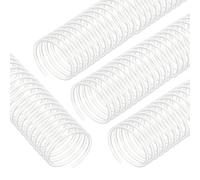PATIKIL 50 Pack Plastic Spiral Binding Coils, 28mm(1-1/8") Binding Coils 210 Sheet Capacity Spiral Binder Rings 4:1 Pitch for Office Classroom, Clear