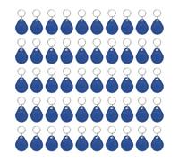 PATIKIL 50 Pcs 13.56MHz UID Writable Rewritable Smart Key Fobs, Clone IC Key Fob Tags Blank Smart Card Key Classic 1K for Entry Access Control System, Blue