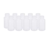 PATIKIL 50 Pcs 50ml Reagent Bottles, PE Small Mouth Round Graduated Bottles with Screw Cap for Lab Water Reagent Liquids Solid Sample Storage Seal, Translucent White