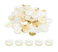 PATIKIL 50 Pcs 9mm Mother of Pearl Buttons, 2 Holes MOP Natural Pearl Shell Buttons for Sewing Clothes Coat Suits Shirt DIY Craft Decoration, Cream White