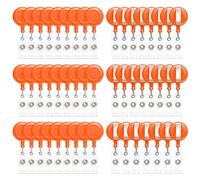 PATIKIL 50 Pcs Badge Reel, Retractable Badge Clip, ID Card Holder Reel with Swivel Alligator Clip for Teacher Employees Office Supplies, Orange