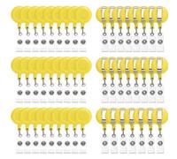 PATIKIL 50 Pcs Badge Reel, Retractable Badge Clip, ID Card Holder Reel with Swivel Alligator Clip for Teacher Employees Office Supplies, Yellow