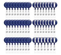 PATIKIL 50 Pcs Badge Reel, Retractable Badge Clip, ID Card Holder Reel with Swivel Alligator Clip for Teacher Employees Office Supplies, Dark Blue