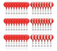 PATIKIL 50 Pcs Badge Reel, Retractable Badge Clip, ID Card Holder Reel with Swivel Alligator Clip for Teacher Employees Office Supplies, Red