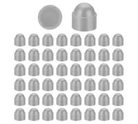 PATIKIL 50 Pcs Hex Nut Cover, M10x17x21mm Nylon Screws Bolt Covers Caps Dome Acorn Hex Head Bolt Protection Cap for Screws Nut, Gray