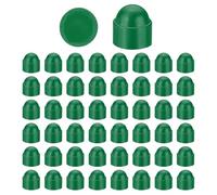 PATIKIL 50 Pcs Hex Nut Cover, M10x17x21mm Nylon Screws Bolt Covers Caps Dome Acorn Hex Head Bolt Protection Cap for Screws Nut, Green