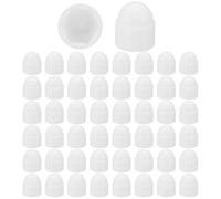 PATIKIL 50 Pcs Hex Nut Cover, M6x10x14mm Nylon Screws Bolt Covers Caps Dome Acorn Hex Head Bolt Protection Cap for Screws Nut, White