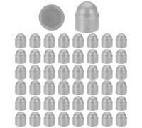 PATIKIL 50 Pcs Hex Nut Cover, M6x10x14mm Nylon Screws Bolt Covers Caps Dome Acorn Hex Head Bolt Protection Cap for Screws Nut, Gray