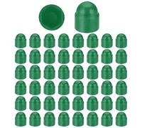 PATIKIL 50 Pcs Hex Nut Cover, M6x10x14mm Nylon Screws Bolt Covers Caps Dome Acorn Hex Head Bolt Protection Cap for Screws Nut, Green