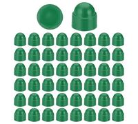 PATIKIL 50 Pcs Hex Nut Cover, M8x13x15mm Nylon Screws Bolt Covers Caps Dome Acorn Hex Head Bolt Protection Cap for Screws Nut, Green