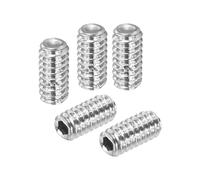 PATIKIL 50 Pcs Hex Socket Grub Screw, M2x3mm Flat Point Grub Bolt 304 Stainless Steel Head Socket Set Screws for Door Handles Light Fixture Repair