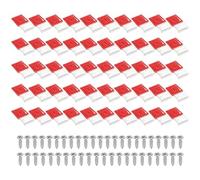 PATIKIL 50 Pcs LED Light Strip Clips, 10mm Outdoor Light Mounting Brackets Self Adhesive LED Light Holder Wires Organizer with Screws Fixing, Transparent