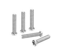 PATIKIL 50 Pcs Pan Head Machine Screws, M3.5 x 18mm (0.6mm Pitch) Phillips Drive Metric 304 Stainless Steel Full Thread Round Head Small Screws Bolts for Cabinet Drawer Furniture Repairs