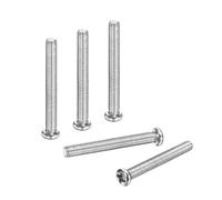 PATIKIL 50 Pcs Pan Head Machine Screws, M3.5 x 25mm (0.6mm Pitch) Phillips Drive Metric 304 Stainless Steel Full Thread Round Head Small Screws Bolts for Cabinet Drawer Furniture Repairs