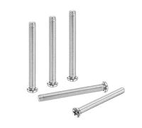 PATIKIL 50 Pcs Pan Head Machine Screws, M5 x 50mm (0.8mm Pitch) Phillips Drive Metric 304 Stainless Steel Full Thread Round Head Small Screws Bolts for Cabinet Drawer Furniture Repairs