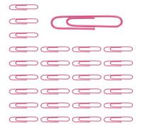 PATIKIL 50 Pcs Pin Shape Paper Clip, 2 x 0.4 Inch Large Pin Paper Clip Cute Metal Planner Bookmarks Decorative Clamps Holders for Document Office Home, Pink