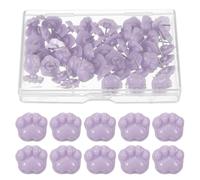 PATIKIL 50 Pcs Push Pins for Bulletin Board, Cute Cat Paw Push Pin Decorative Animal Paws Thumb Tacks for Photos Cork Boards Wall Map Office Home Decor, Purple