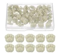PATIKIL 50 Pcs Push Pins for Bulletin Board, Cute Cat Paw Push Pin Decorative Animal Paws Thumb Tacks for Photos Cork Boards Wall Map Office Home Decor, Light Coffee