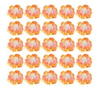 PATIKIL 50 Pcs Sequin Bead Flowers Patches, 0.8"/2cm Flowers Applique with Crystal Beaded Sew on Cloth Patch for Dress Garment Shoes Bags Accessory DIY Clothes Craft, Orange