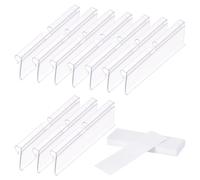 PATIKIL 50 Pcs Wire Shelf Label Holder, Plastic Storage Bins Clip Merchandise Sign Display Holder Label Holders for Market, Retail Shop, and Pantry(1.1x3.15 inch)