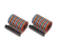 PATIKIL 50 Pins IDC Connector Flat Ribbon Cable 2.54 mm Pitch Length 1000 mm Wide 63 Mm, 2 Pcs Dual Row Data Cable Female to Female for IDE Drive Printer Industrial DIY Electronics
